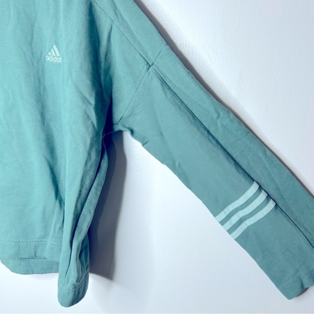 Adidas Women’s Green Long Sleeve Sweatshirt Size M‎ - Picture 4 of 8